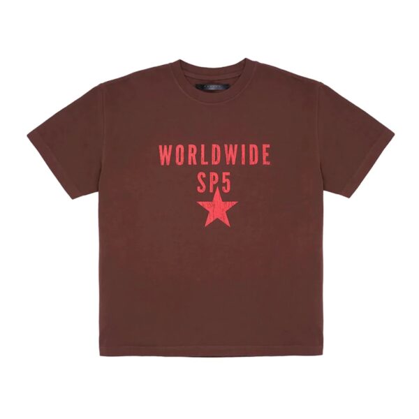 Photo 1 Oversized Worldwide SP5 Brown Sp5der T-Shirt the front side