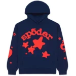 Photo 1 Sp5der Beluga Hoodie Navy the front side