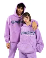 Sp5der Acai Tracksuit Purple the front side