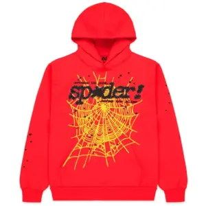 Sp5der P*NK V2 Hoodie Red the back side - Photo 1